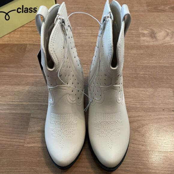Art Class Girls Jovi Western Cowboy Boots White Studded Size 13 NIB New In Box - Picture 5 of 16